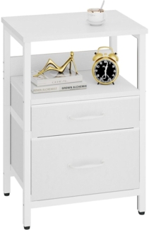 Nachttisch Beistelltisch Stoffschubladen Metallgestell 40x30x53,8cm