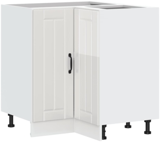 vidaXL Küchen-Eckunterschrank Lucca Hochglanz-Weiß Holzwerkstoff 853749