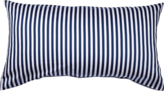 Janine Mako Satin Kissenhülle 40x80 cm modernclassic marine