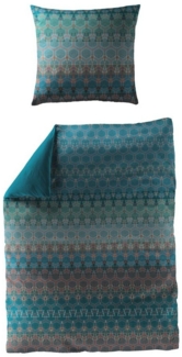 Traumschloss Bettwäsche Mako-Baumwolle, Mako-Satin, 2 teilig, Digitaldruck, gemustert, jade, grün, türkis