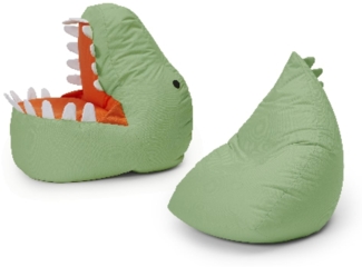 LUMALAND Kindersitzsack-Set "Dino" (2-tlg.) - indoor & outdoor - Pastell Grün