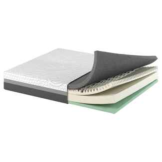 Scarnatti™ Kaltschaummatratze 90 x 190 x 18 Gel Memory Foam Matratze - Druckentlastung, 7-Zonen, 2-in-1 18 cm hoch, (Set), Bambus Aktivkohle Viscoelastische Kaltschaum Thermoregulation