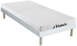 Vente-unique - Schaumstofmatratze-Lattenrost-Set - 90 x 200 cm - 7 Zonen - Stärke 12 cm - STELO KIDS von YSMÉE