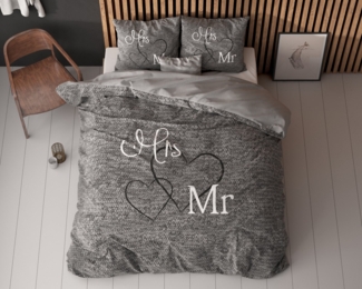 Sitheim-Europe Bettwäsche Bettwäsche-Set Mr-Mrs, 3 teilig