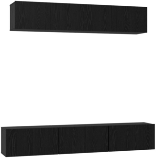 vidaXL TV-Schrank-Set 6 pcs Schwarz Eichen-Optik 100 x 30 x 30 cm 3393442