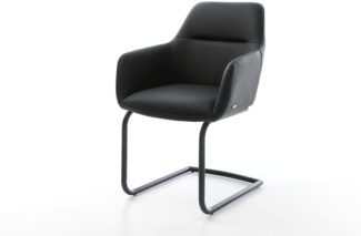 Freischwinger Pejo-Flex Echt-Leder Schwarz Freischwinger rund Schwarz Taschenfederkern