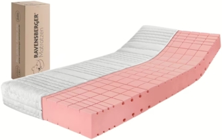 Kaltschaummatratze Ravensberger Komfort-SAN | 18 cm Komfort-Höhe | 7 Liegezonen | Raumgewicht RG 50 Größe 160x200 cm Härtegrad H2 (0 kg - 100 kg)