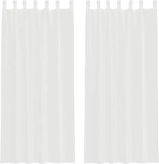 vidaXL Voile Vorhänge mit Schlaufen 2 Stk. Weiß 140x245 cm 4102334