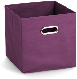 Kleine Aufbewahrungsbox mit Griff, Vlies - Lila