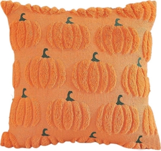 CLTYQ Kissenbezug Herbst Kürbis Kissenbezüge 45x 45 cm, (1 Stück), bestickte dekorative quadratische Kissenbezüge, Kunstfell Kissenbezüge