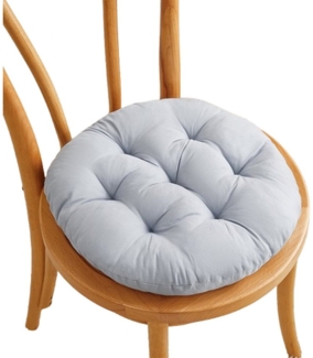 Coonoor Stuhlkissen Stuhlauflage, Sitzkissen Uni 2er-Pack, Größe rund: 37 cm Ø - gesteppt, mit glatten, strapazierstarkem Gewebe