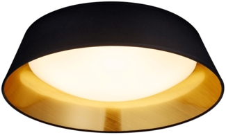 LED Deckenleuchte, schwarz gold, Textil, 45 cm, PONTS