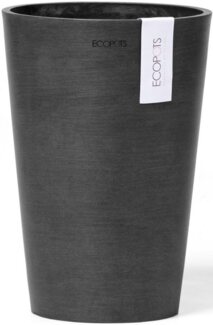 ECOPOTS Blumentopf Pisa 14 Dunkelgrau, für den Innenbereich