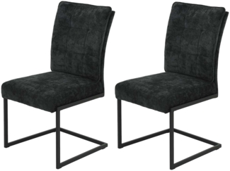 2er Set XL Schwingstuhl Olivia - Anthrazit