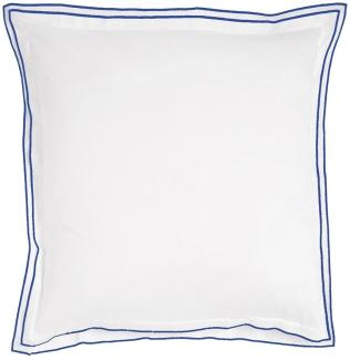 Traumschlaf Uni Kissenbezug White Collection Portofino|70x90 cm| dark-blue