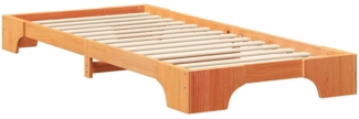 vidaXL Bettrahmen Braun 90 x 210 cm Massives Kiefernholz 872895