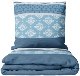 Leonado Vicenti Bettwäsche 135x200 cm oder 155x220 cm, Feinbiber, 2 teilig, Feinbiber Streifen und Ornamente