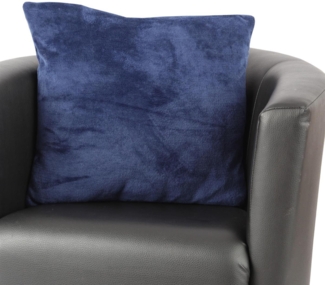 Kissenhülle Kuschel "Celina", in der Größe "45 x 45cm" - Blau - Kissenbezug mit Reißverschluss