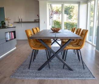 ebuy24 Essgruppe Tony Essgruppe, 1 Esstisch und 6 Stühle gelb