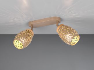 Reality Leuchten Spotbalken Bidar R81572065, Metall Coffee, exkl. 2x E14