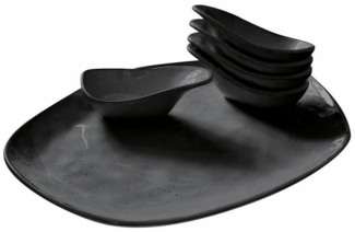 Mirabeau Geschirr-Set Servierschälchen 6er Set Biarré schwarz, Steinzeug