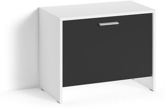 Sitzbank >BEN< in Weiß/Schwarz 60 x 48 x 35 cm (BxHxT)