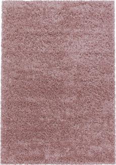 Hochflor Teppich Sima Läufer - 80x250 cm - Rosa