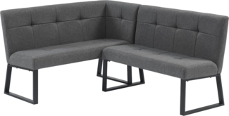 OTTO home Eckbank Geranie, Sitz -und Rücken gepolstert, Knopfheftung, zwei Bezugsstoffe, zwei Stofffarben, pulverbeschichtetes Metallgestell