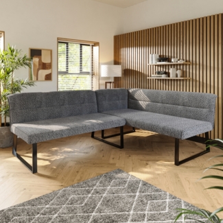 Merax Terry Velvet Sofa, Vielseitiges und modisches modernes Sofa, Metall Sofa Beine, verstellbare Füße, grau