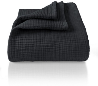 Laynenburg Tagesdecke Musselin aus 100% Baumwolle – Baumwolldecke, Kuscheldecke, Wohndecke als Sommerdecke, Bett-Überwurf, Couch-Überwurf, Sofa-Decke