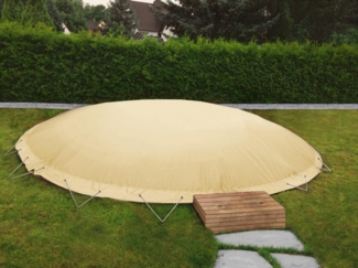 aufblasbare Winterabdeckung für runde Pools 460 cm Beige