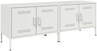 vidaXL TV-Schränke 2 Stk. Weiß 68x39x50,5 cm Stahl 842945