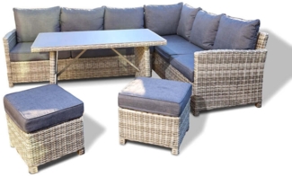 Polyrattan Lounge Garten Sitzgruppe Esstisch Gartensofa Sonnenliege Sitzgarnitur