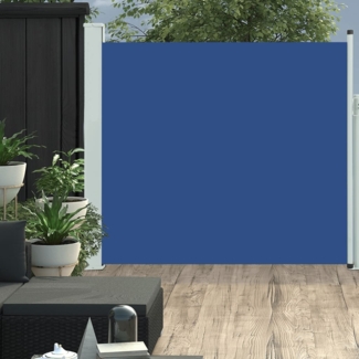 vidaXL Ausziehbare Seitenmarkise 170×300 cm Blau 48366