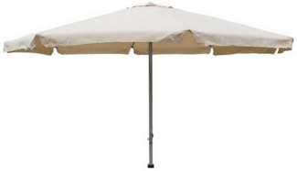 XXL Alu Sonnenschirm Ø 4 m Kurbelschirm Gartenschirm Marktschirm Krempe beige