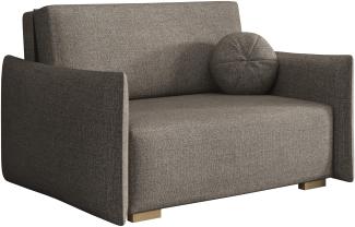 Sofa Viva Glov II mit Schlaffunktion, 2 Sitzer Schlafsofa mit Bettkasten (Farbe: Soul 04)