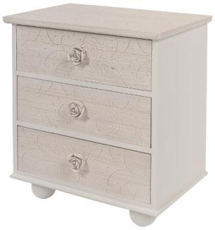 Kommode Mariella 3 Schubladen MDF Creme