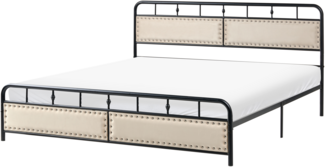 Bett mit Lattenrost Metall BREUILLET 180 x 200 cm Schwarz