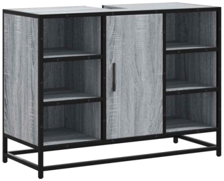 vidaXL Waschbeckenunterschrank Grau Sonoma 80x33x60 cm Holzwerkstoff 849292