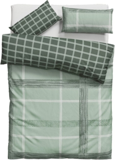 Bruno Banani Wendebettwäsche Tova, Renforcé, 2 teilig, in Gr. 135x200 oder 155x220 cm, 100% Baumwolle, Karo-Design