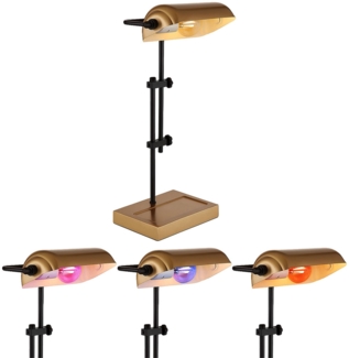 RGB LED Tischleuchte, schwarz, gold, verstellbar, App Steuerung