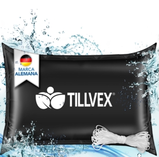 tillvex® Poolkissen Winter XXL 200x240 cm schwarz | Luftkissen inkl. Reparaturkit | Winterkissen mit Sicherheitsventil | Poolpolster Pool Abdeckung Kissen Doppelnaht