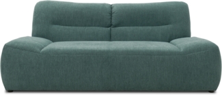 DOMO Collection Cesena, 2 Sitzer, Microfaser petrol, 200 cm