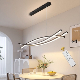 Daskoo LED Pendelleuchte Fernbedienung Ess Wohn Zimmer Beleuchtung dimmbar Hänge Lampe, LED fest integriert, Warmweiß, Kaltweiß, Neutralweiß