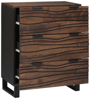 vidaXL Sideboard Braun 60 x 33.5 x 75 cm Massivholz Mango 4018011