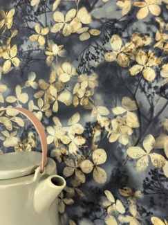 Newroom Vliestapete, Schwarz Tapete Floral Blätter - Mustertapete Blumentapete Grau Grün Vintage Romantisch Blumen Zweige für Wohnzimmer Schlafzimmer Küche