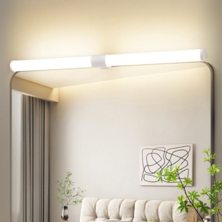 ZMH LED Spiegelleuchte Modern 40/60CM Badezimmer Wandlampe 6W 4000K für Badschrank Keller, Augenschutz, Einfache Installtion, LED fest integriert, Neutralweiß, Schwarz Klemmbar Wandleuchte Küche