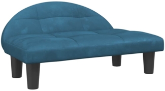 vidaXL Hundebett Blau 70x52x30 cm Samt