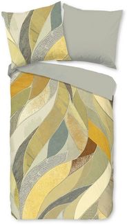 good morning Wendebettwäsche Yellowst, Renforcé, 2 teilig, 100% Baumwolle, Renforcé, Reißverschluss, Wendeoptik, modern