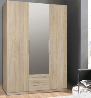 Kleiderschrank 151cm Schrank sonoma eiche 3-türig Schlafzimmerschrank
